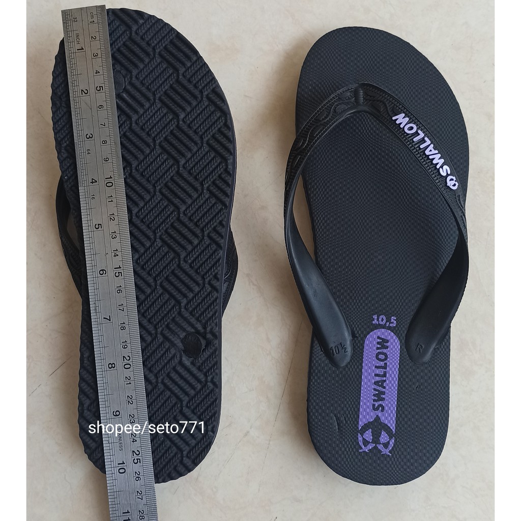 Jual Sandal Japit M02 Swallow Hitam Unisex Sendal Jepit Black Pearl