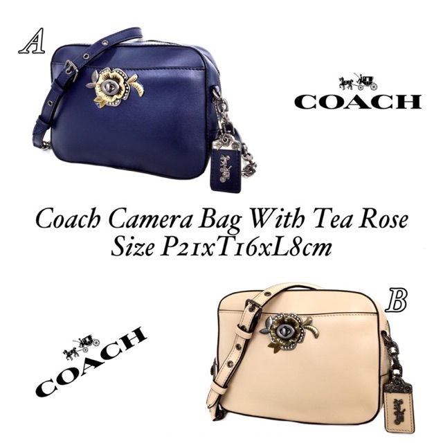 Jual COACH Camera Bag With Tea Rose Shopee Indonesia