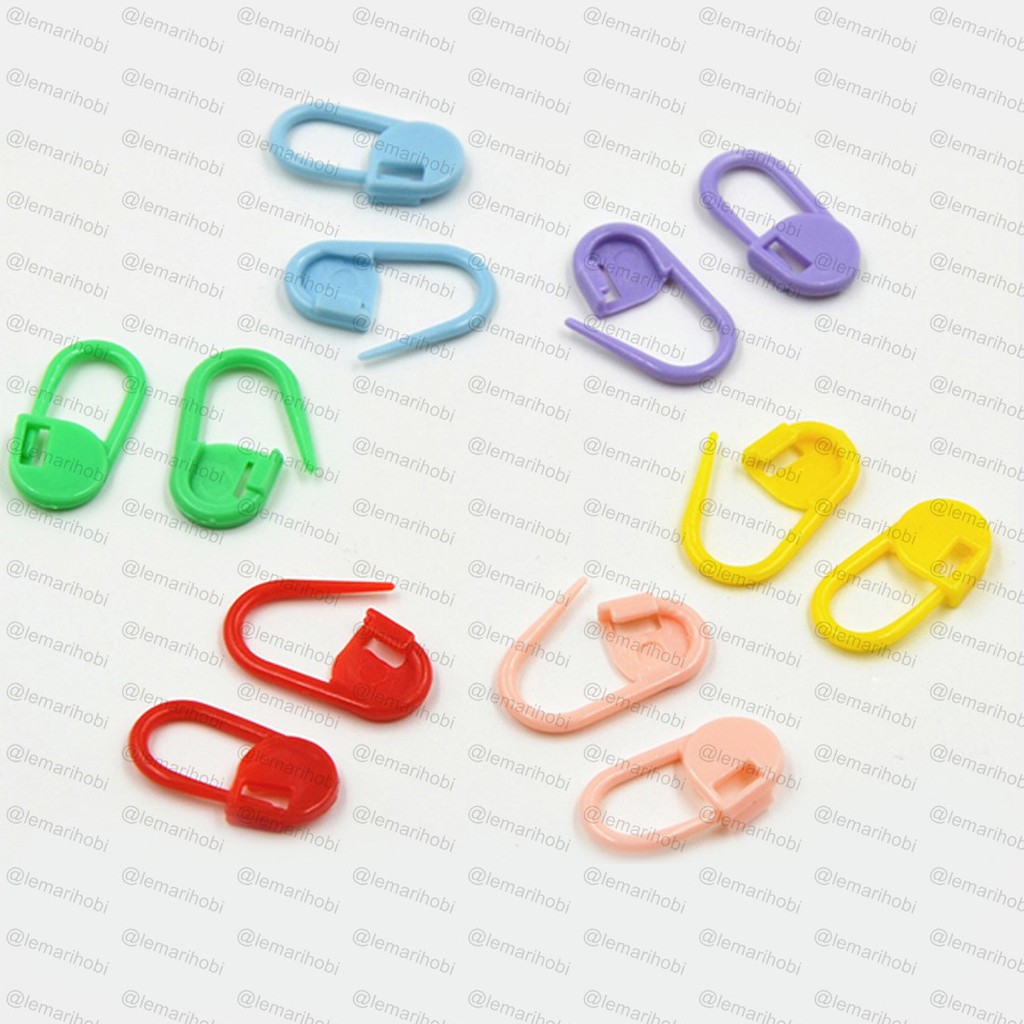 Jual Peniti Penanda Rajutan Isi 5-10 / Locking Stitch Marker 5-10 Pcs ...