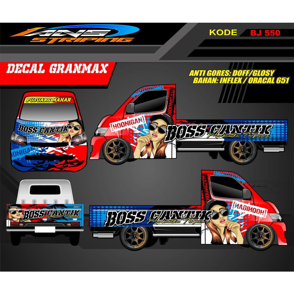 Jual Sticker Mobil Pick Up Granmax Carry L Decal Pick Up Decal Granmax Decal