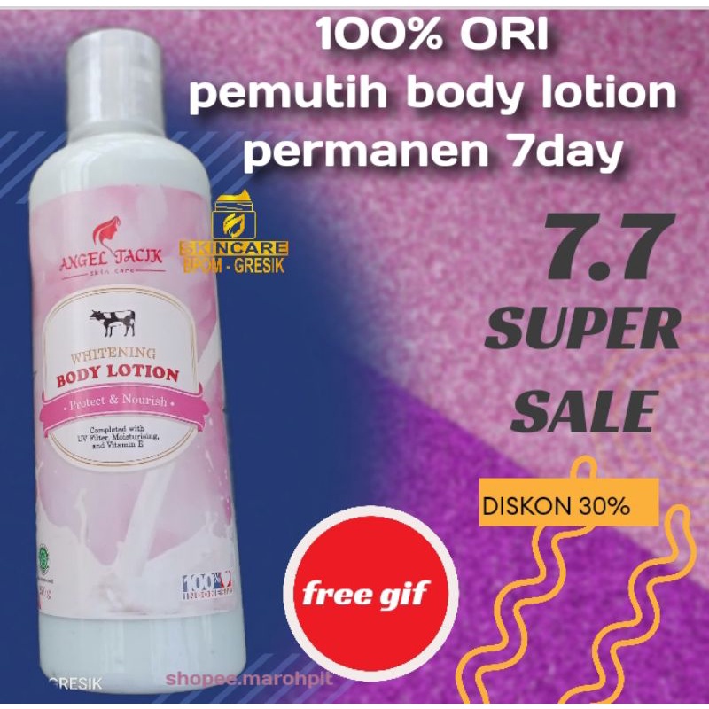 Jual ORIGINAL 100 BODY LOTION ANGEL TACIK / WHITENING SELURUH BADAN