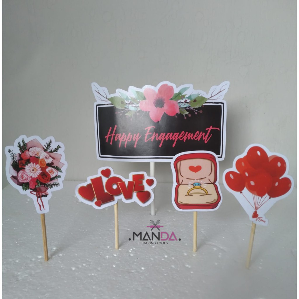 Jual Topper karakter kue tart puding topper kertas topper happy ...