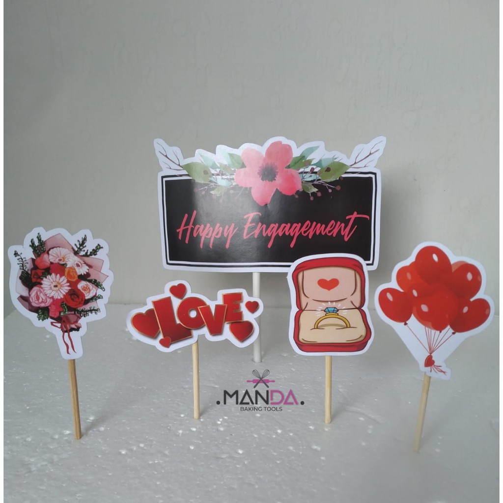 Jual Topper Karakter Kue Tart Puding Topper Kertas Topper Happy ...