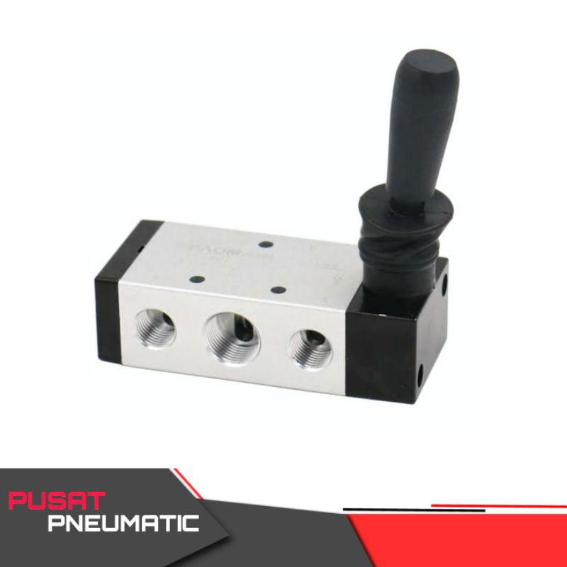 Jual Mechanical valve hand control 3/2 type jenis Tuas 3 lubang drat 1/ ...