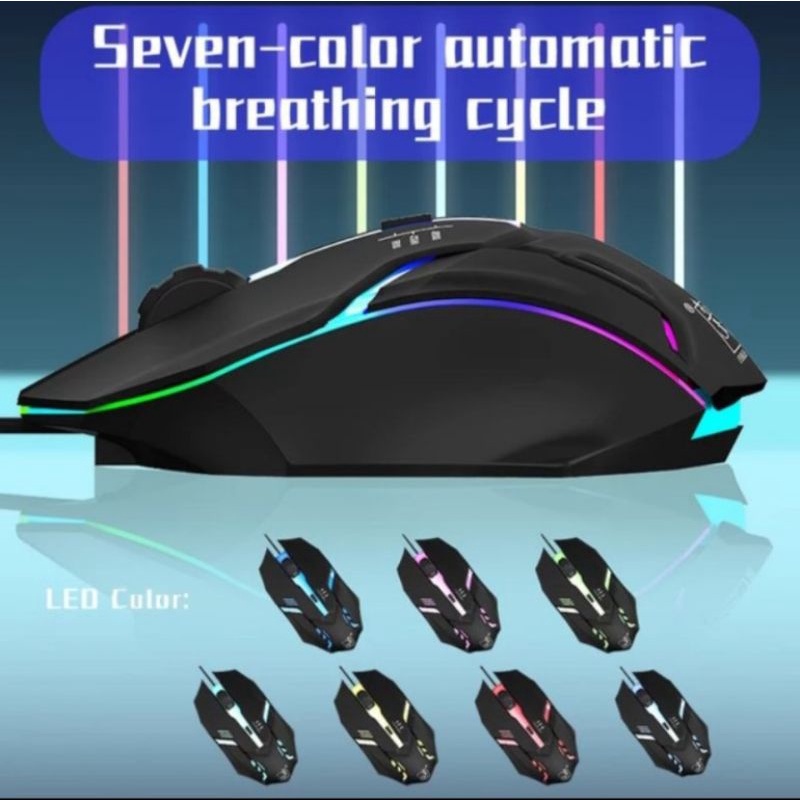 Jual MOUSE GAMING X1 LED / MOUSE KABEL USB / MOUSE GAMING RGB FREE ...