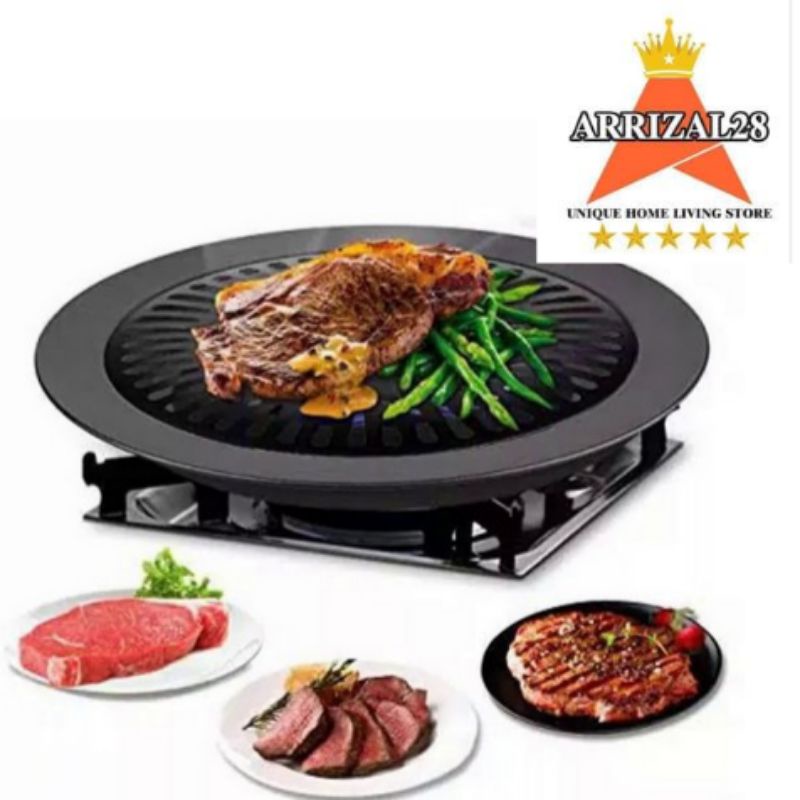 Jual Ultra Grill Pan Bulat Kotak Bbq Alat Panggang Anti Lengket Shopee Indonesia