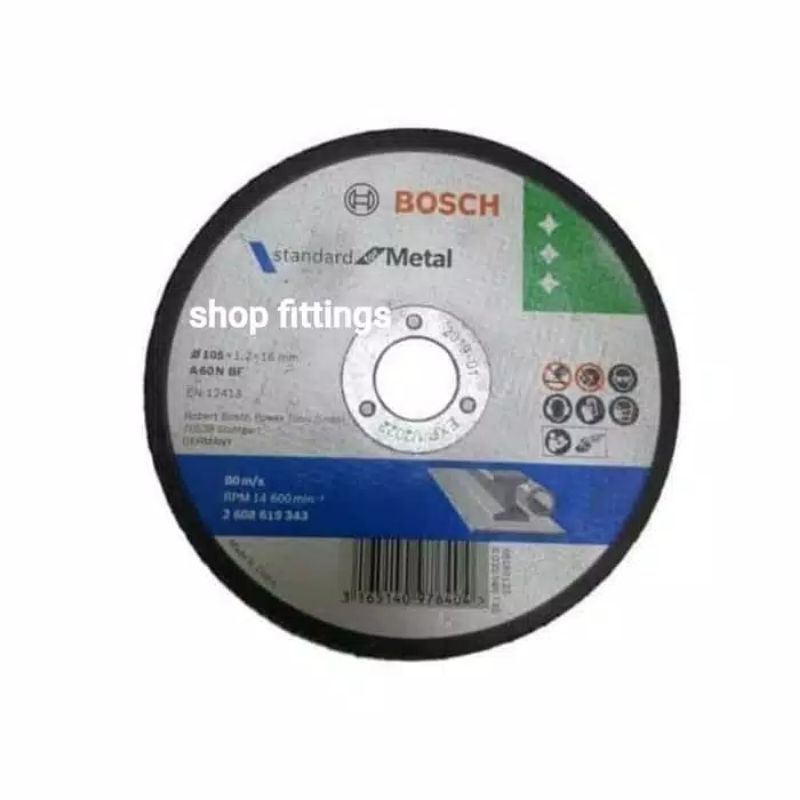 Jual BOSCH Cutting Wheel 4 x 1.2 mm Batu Gerinda Potong 4x1.2mm Besi ...