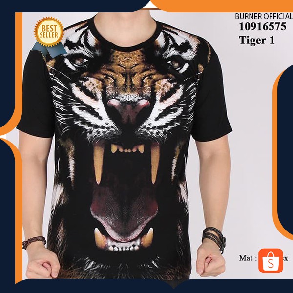 Jual Baju Kaos MACAN HARIMAU tiger 3D animal binatang satwa pria ...