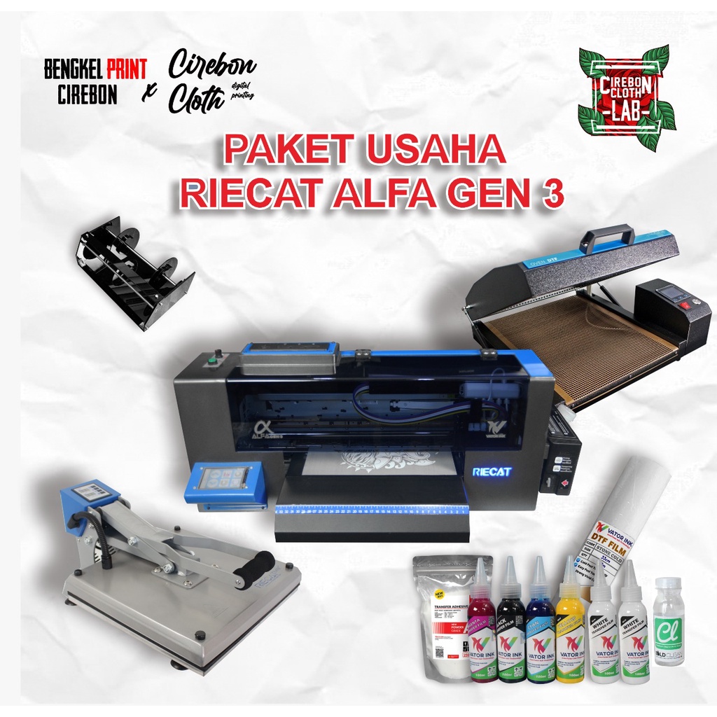 Jual Mesin Printer Riecat Alfa DTF Gen 3 + OVEN Roll To Roll | Shopee ...