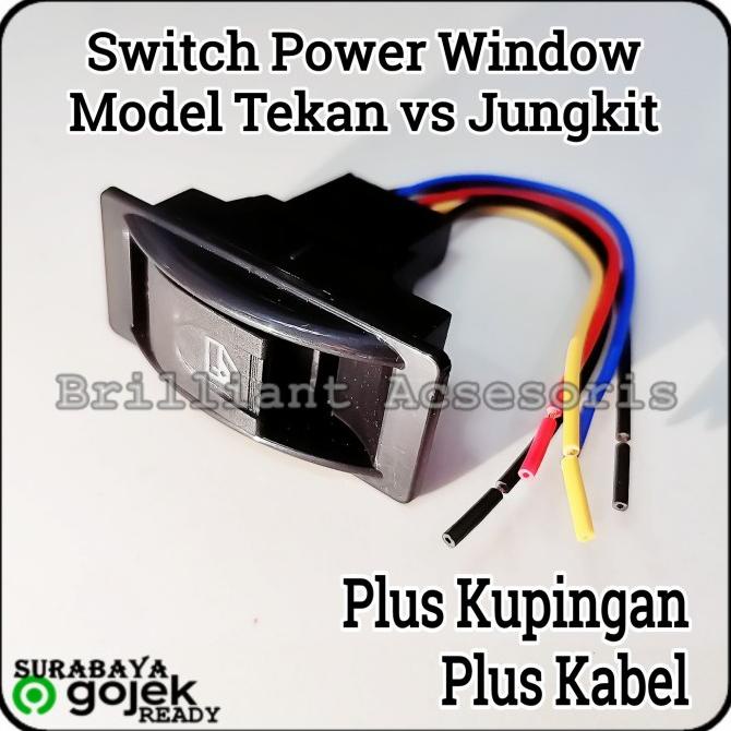 Jual Switch / Saklar Power Windows Universal Plus Soket & Kabel Top ...