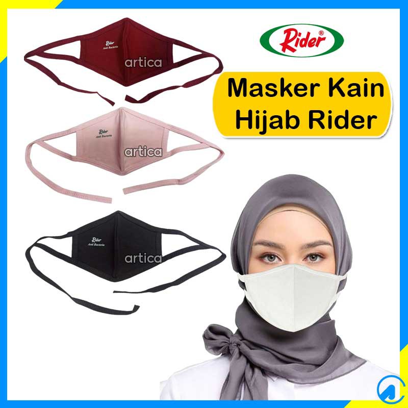 Jual Masker Kain Hijab Rider 100% Katun Cotton Anti Bakteri 2 Lapis ...