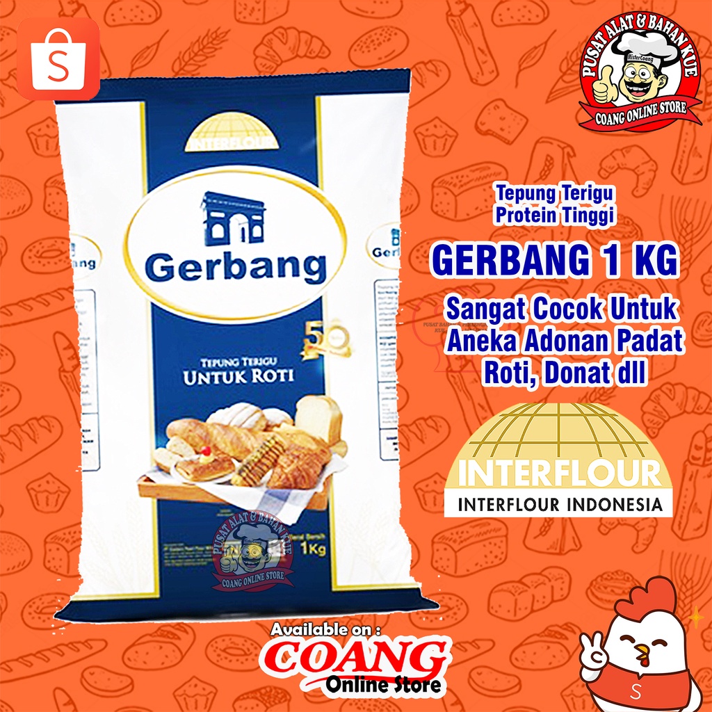 Jual TEPUNG TERIGU GERBANG KEMASAN 1 KG - TERIGU PROTEIN TINGGI ...