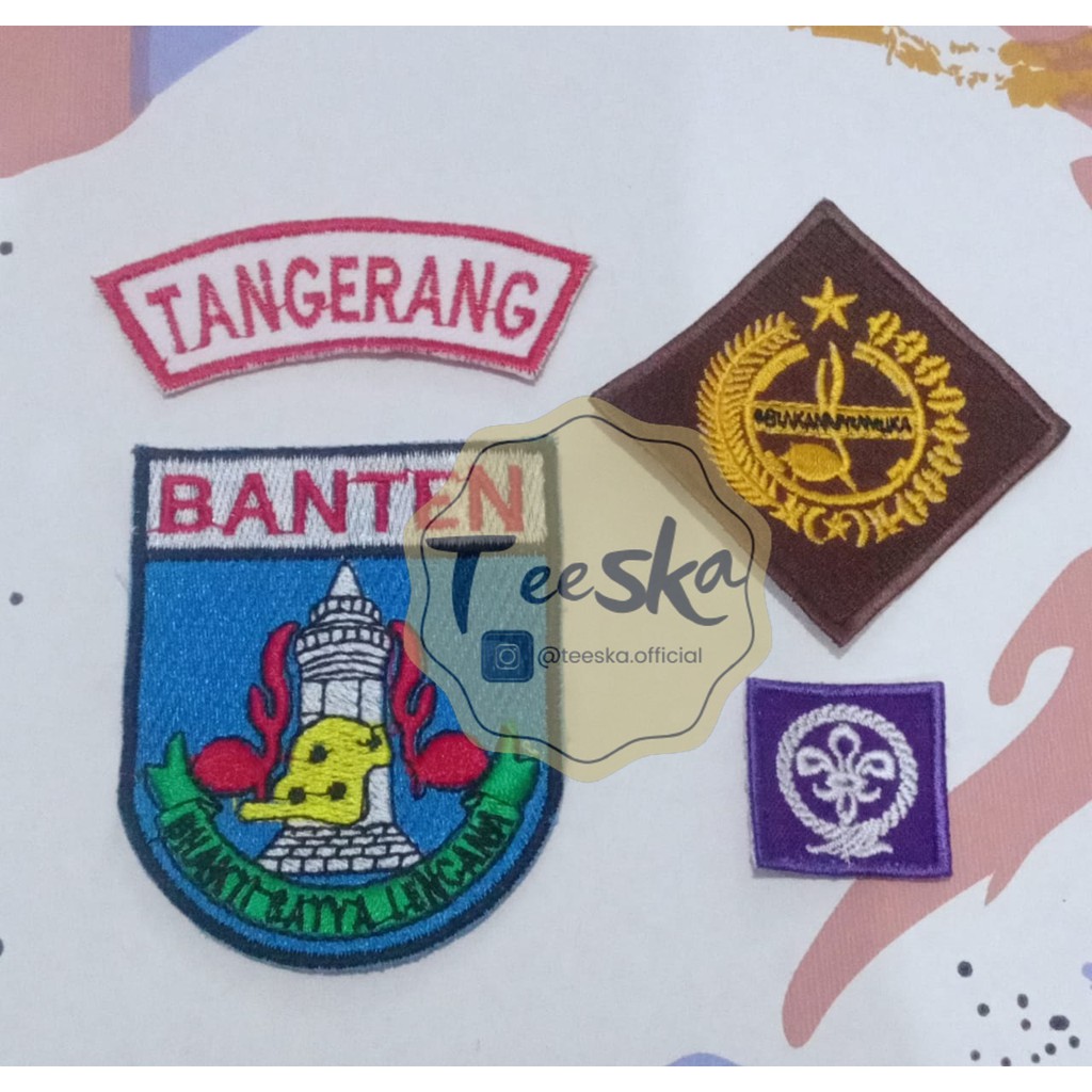 Jual Set Atribut Seragam Pramuka Logo Tunas Kelapa dan Wosm, Logo