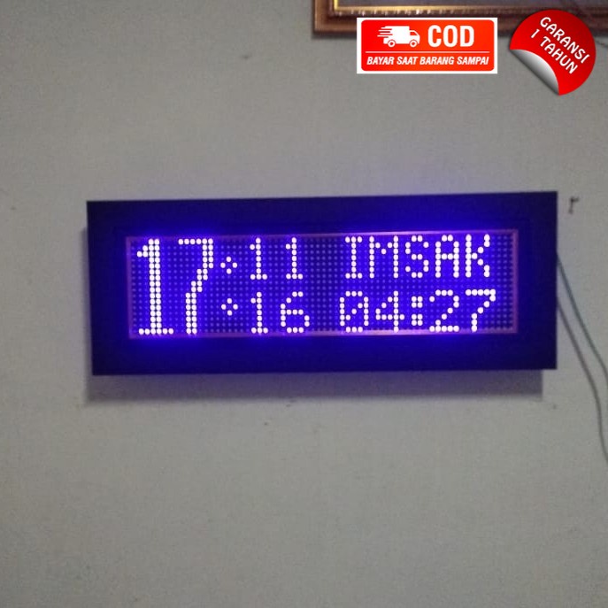 Jual PROMO Jam sholat masjid jam sholat digital masjid JWS runing teks ...
