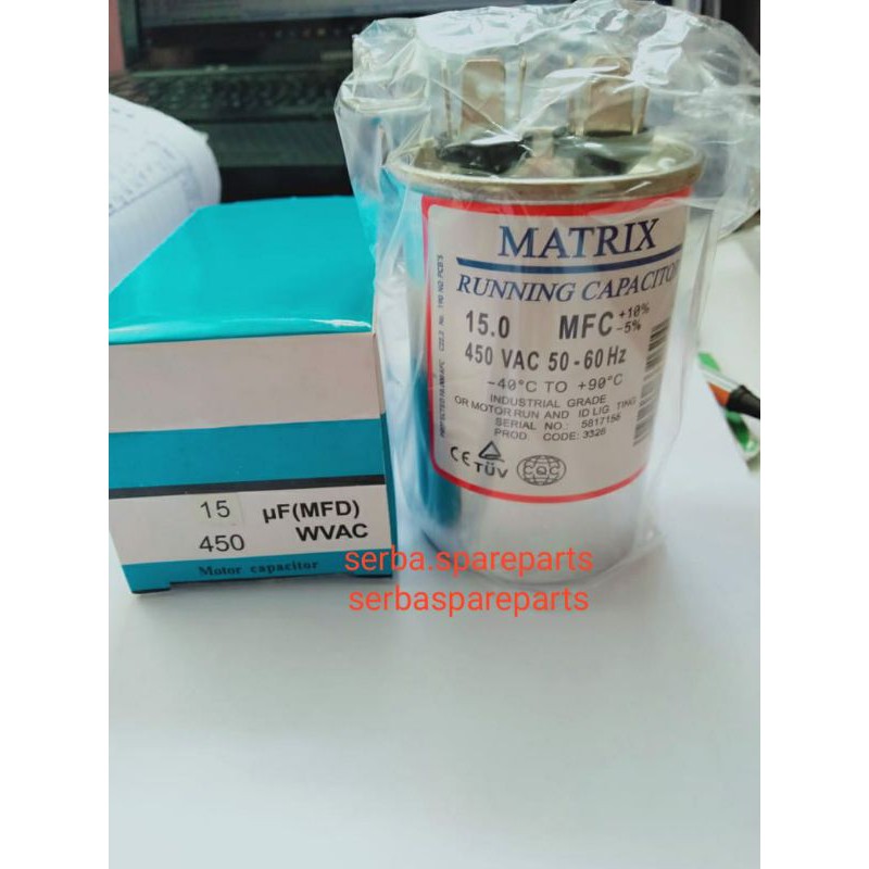 Jual Capasitor 15 Uf 450 VAC Matrix | Shopee Indonesia