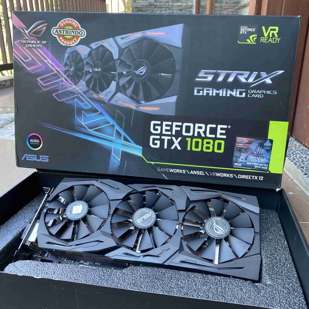 Jual Asus ROG Strix GTX 1080 / GTX1080 8GB GDDR6 | Shopee Indonesia
