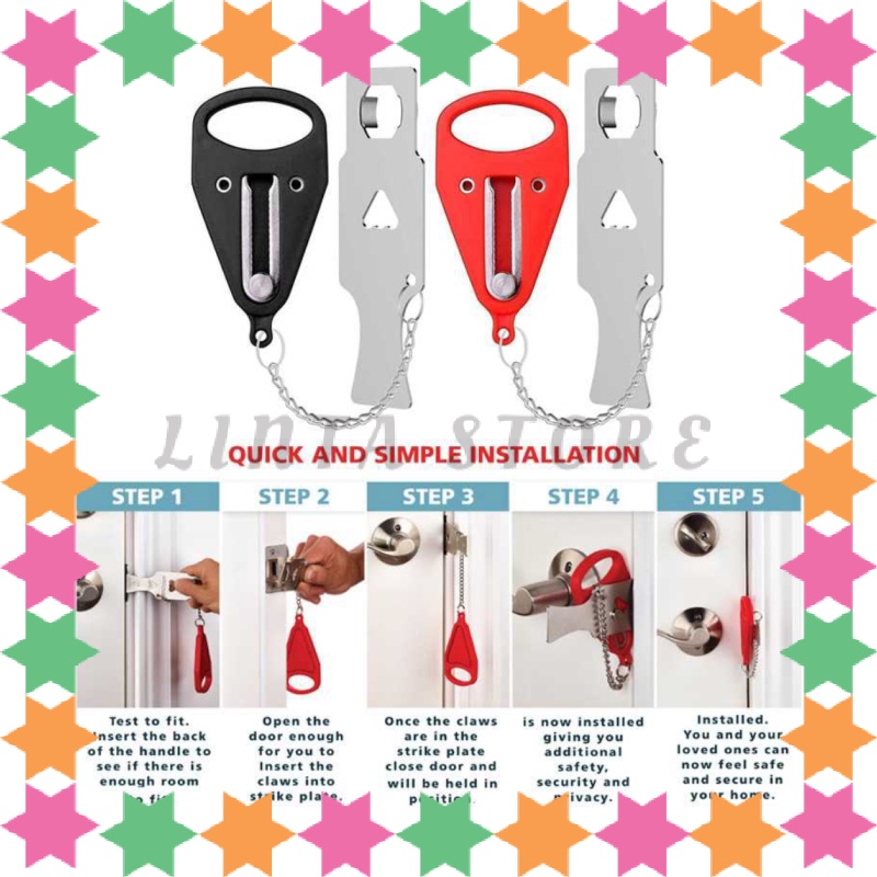Jual Ming Xin Kunci Pintu Portable Anti Lockpick Door Lock 2 cm Hole ...