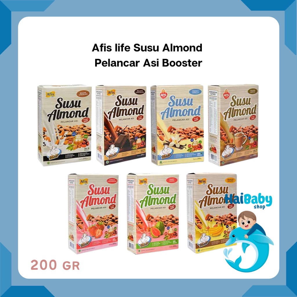 Jual Afis Life Susu Almond Pelancar Asi Booster 200 Gr Shopee Indonesia