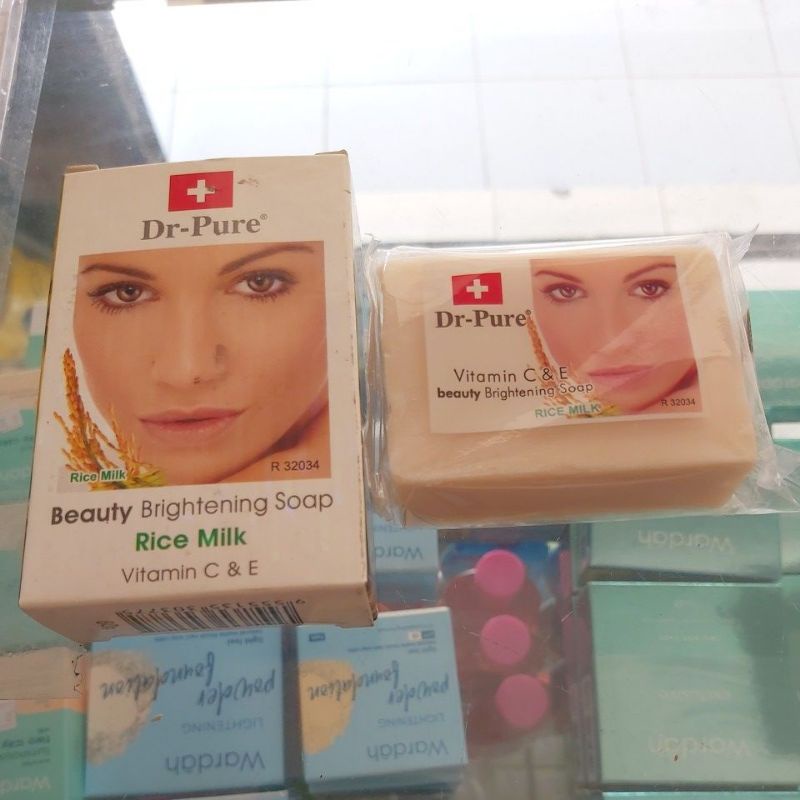 Jual Dr Pure Beauty Brigtening soap Rice Milk 80 gr Shopee Indonesia