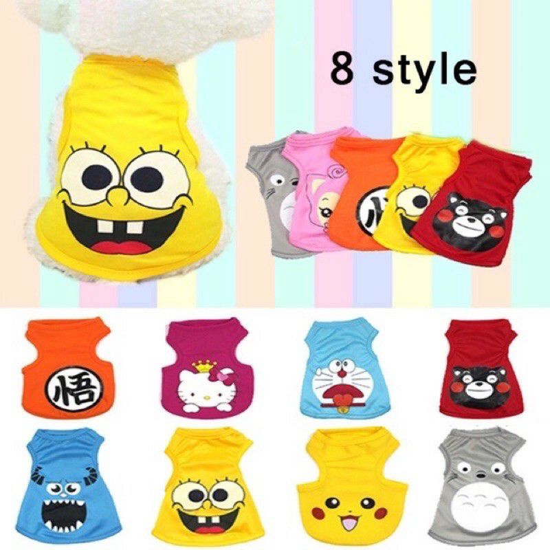 Jual EXOTICGOODS BAJU ANJING KUCING KARTUN BAJU HEWAN ANJING KUCING