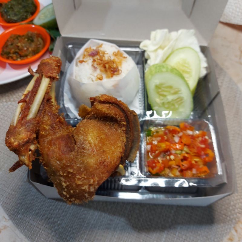 Jual Paket Bebek Goreng Komplit Nasi Kotak Bebek Goreng Nasi Box Bebek