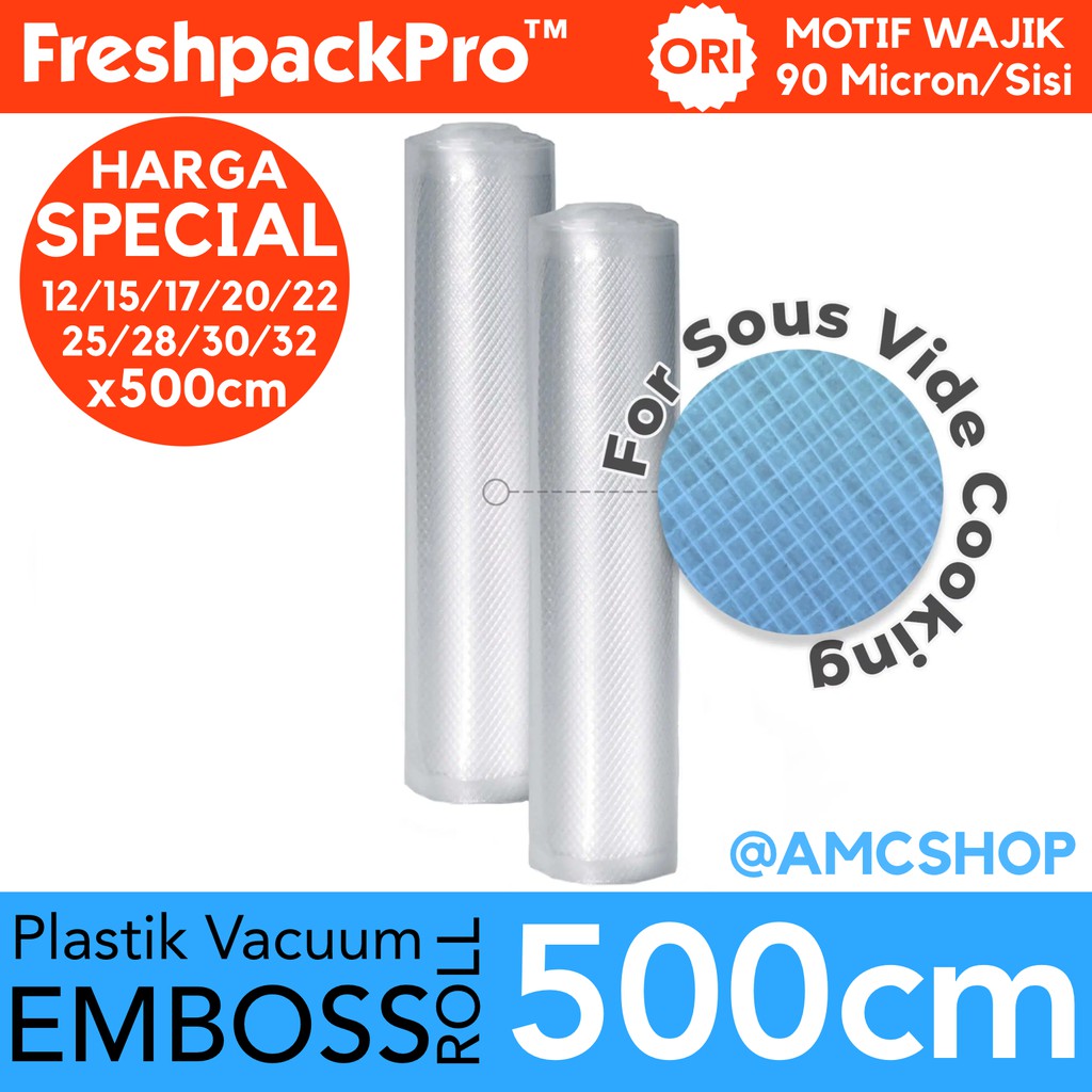 Jual FreshpackPro 5 Meter Plastik Vacuum Vacum Sealer Packing Roll ...