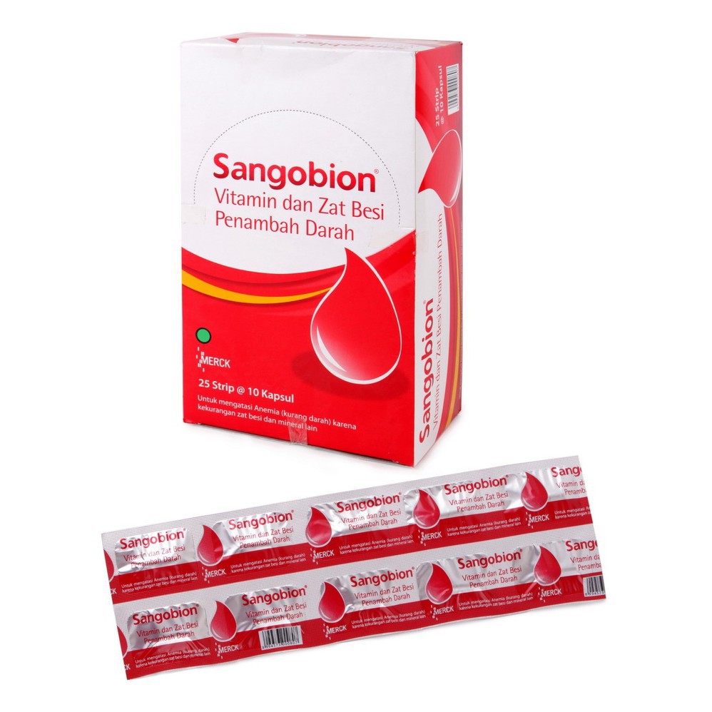 Jual Sangobion 10 Cap Vitamin Penambah Darah Original | Shopee Indonesia