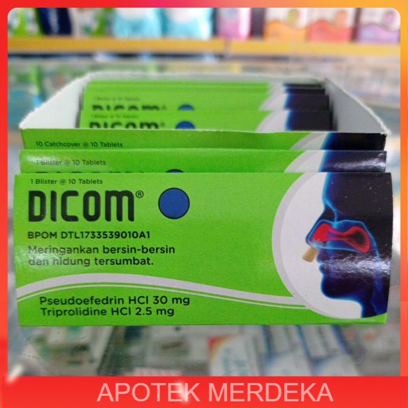 Jual DICOM OBAT FLU / Dicom tab isi 10 tablet meringankan bersin bersin ...