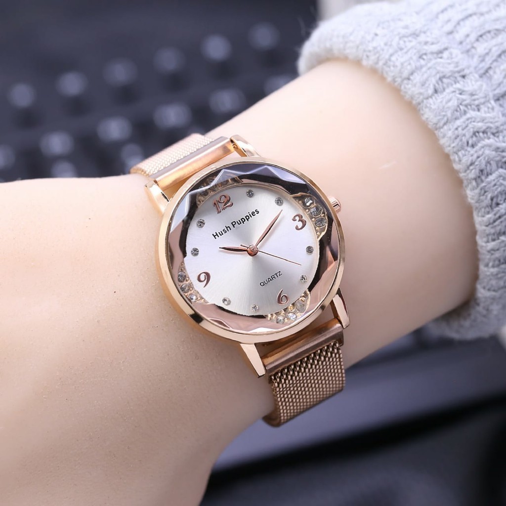 Jual Jam Tangan Wanita Hush Puppies Rantai Magnet Elegan Dan Mewah Shopee Indonesia