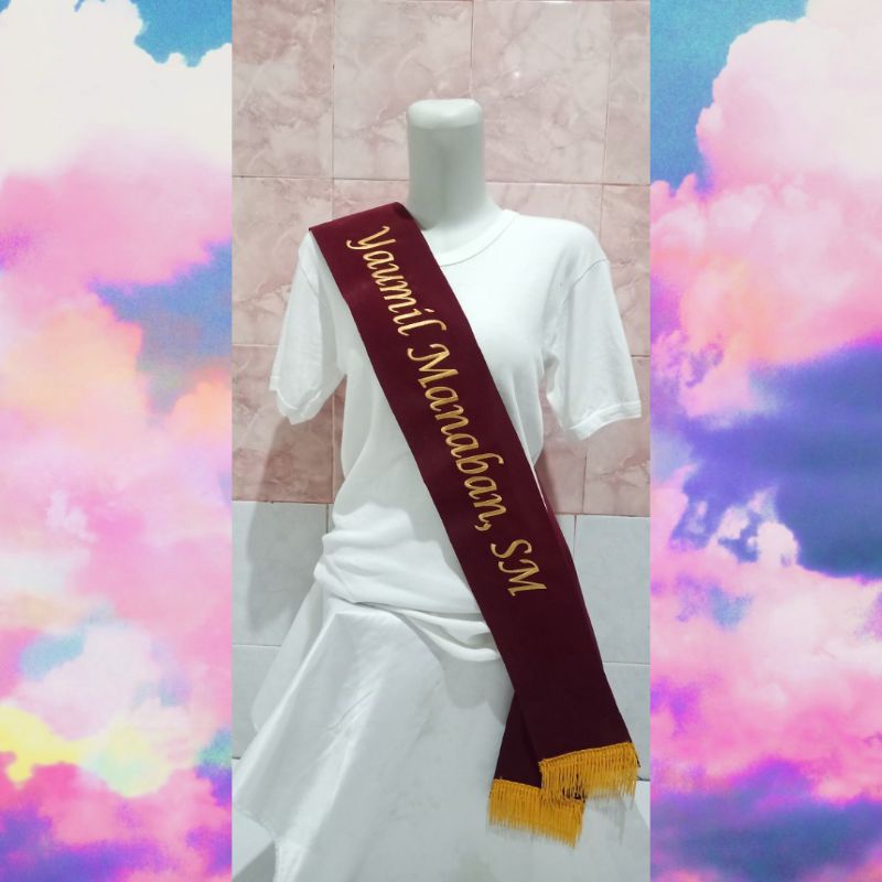 Jual Selempang wisuda bludru. KILAT -Bahan bludru premium- | Shopee ...