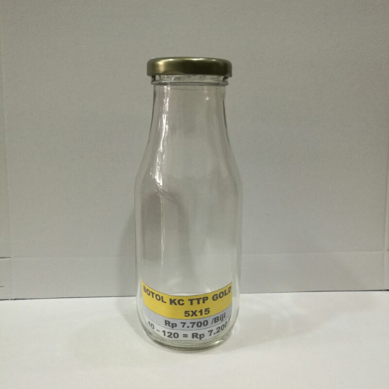 Jual BOTOL KACA TUTUP GOLD 509 / BOTOL KC TTP GOLD 5X15 | Shopee Indonesia