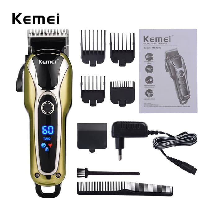 Jual Hair Clipper Kemei Km Alat Mesin Cukur Rambut Cordless Lcd Display Shopee Indonesia