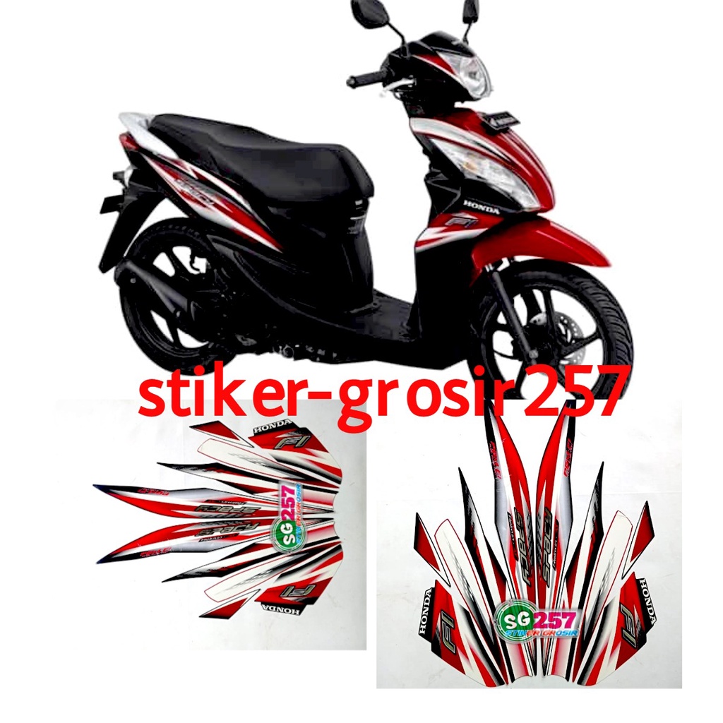 Jual Stiker Striping Lis Les Body Honda Spacy Fi Warna Hitam Merah Shopee Indonesia