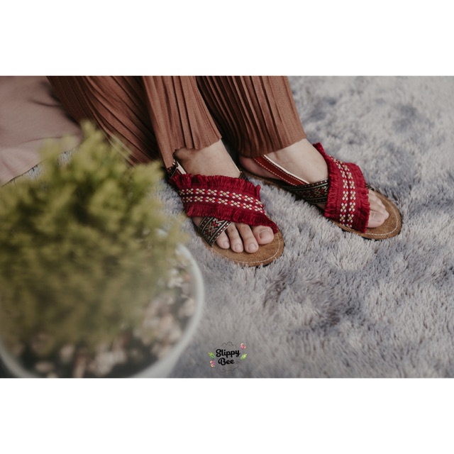 Jual Sandal boho B167 sandal bohemian sandal etnik sandal cewek