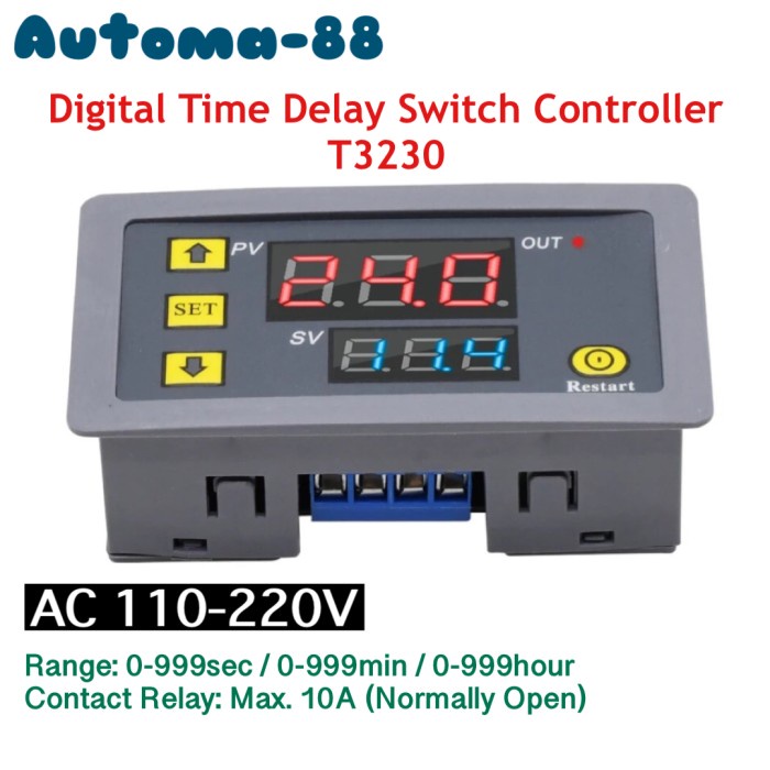 Jual Digital Time Delay switch AC 110V 220V Module Timer Relay Modul ...