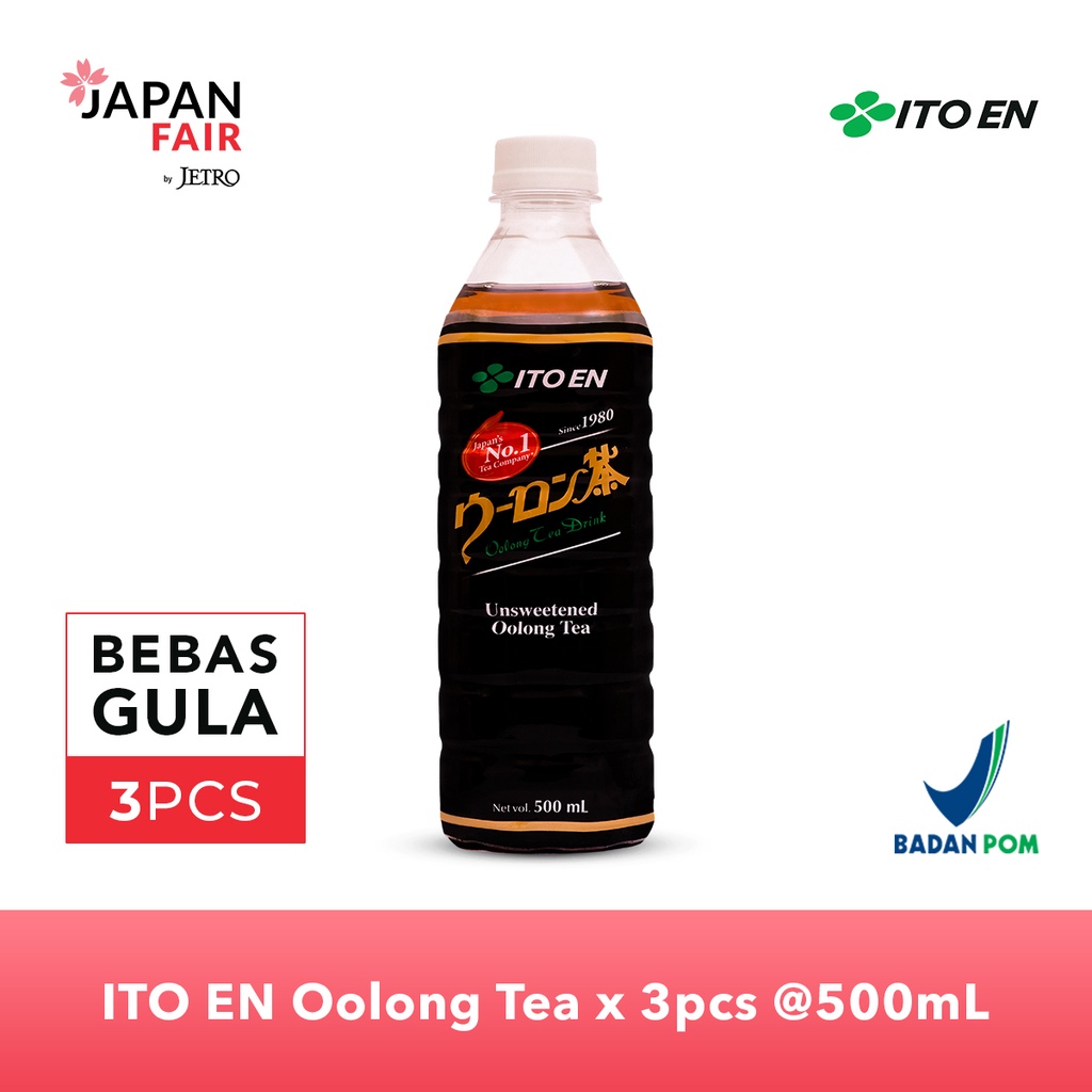 Jual ITO EN Oolong Tea Unsweetened Teh Oolong 480 ml No Sugar 3 pcs