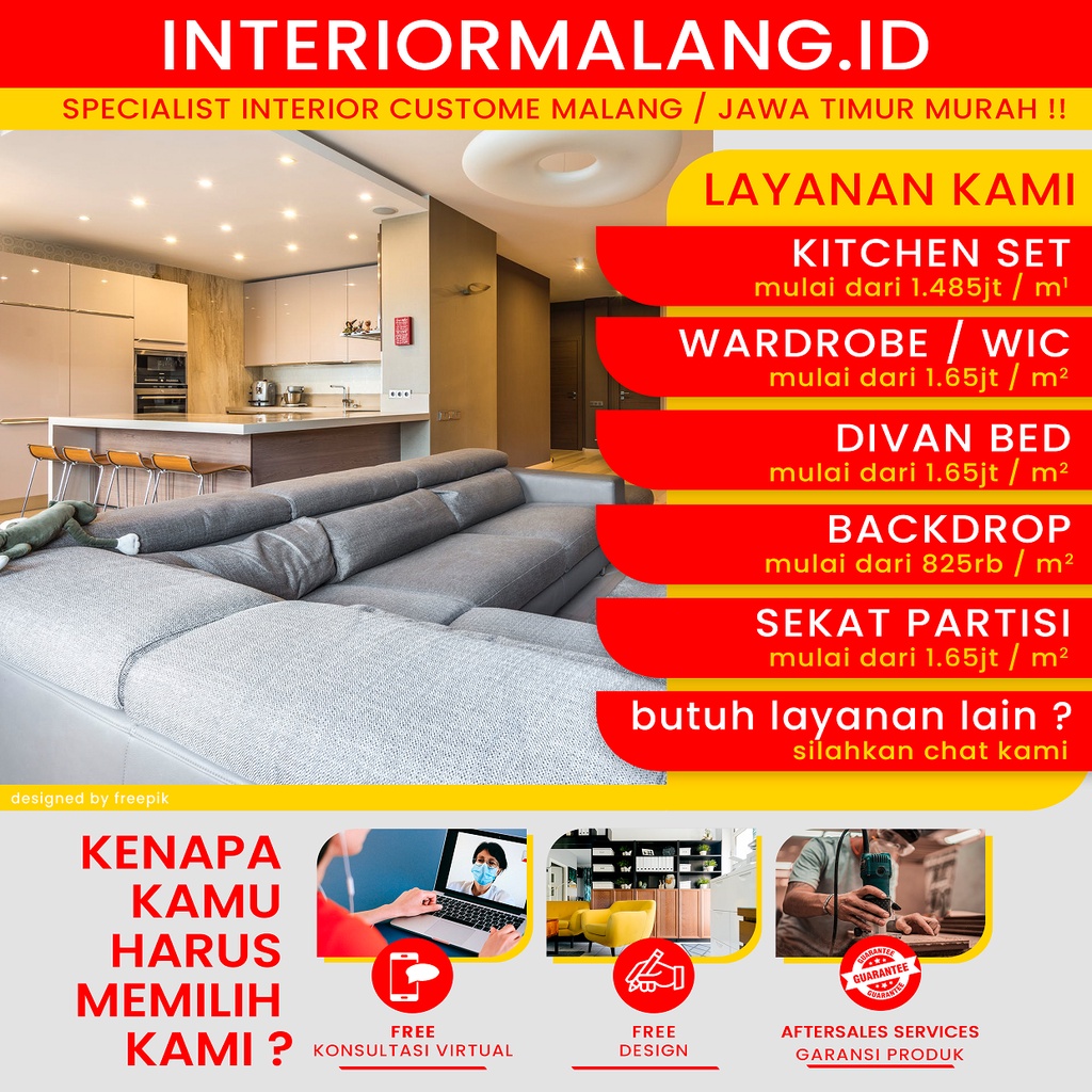Jual KITCHEN SET LEMARI WARDROBE DIVAN BED SEKAT PARTISI BACKDROP ...