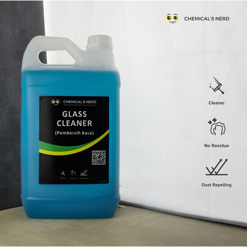 Jual GLASS CLEANER - PEMBERSIH KACA 5 LITER By CHEMICALS NERD | Shopee ...