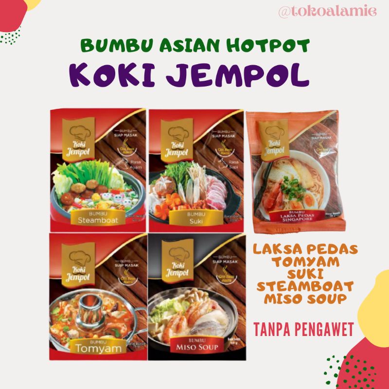 Jual Bumbu Koki Jempol Bumbu Tomyam Laksa Suki Steamboat Miso Soup