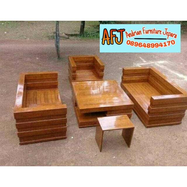 Jual Kursi Tamu Minimalis Kursi Box Kayu Jati Pilihan Shopee Indonesia 0496