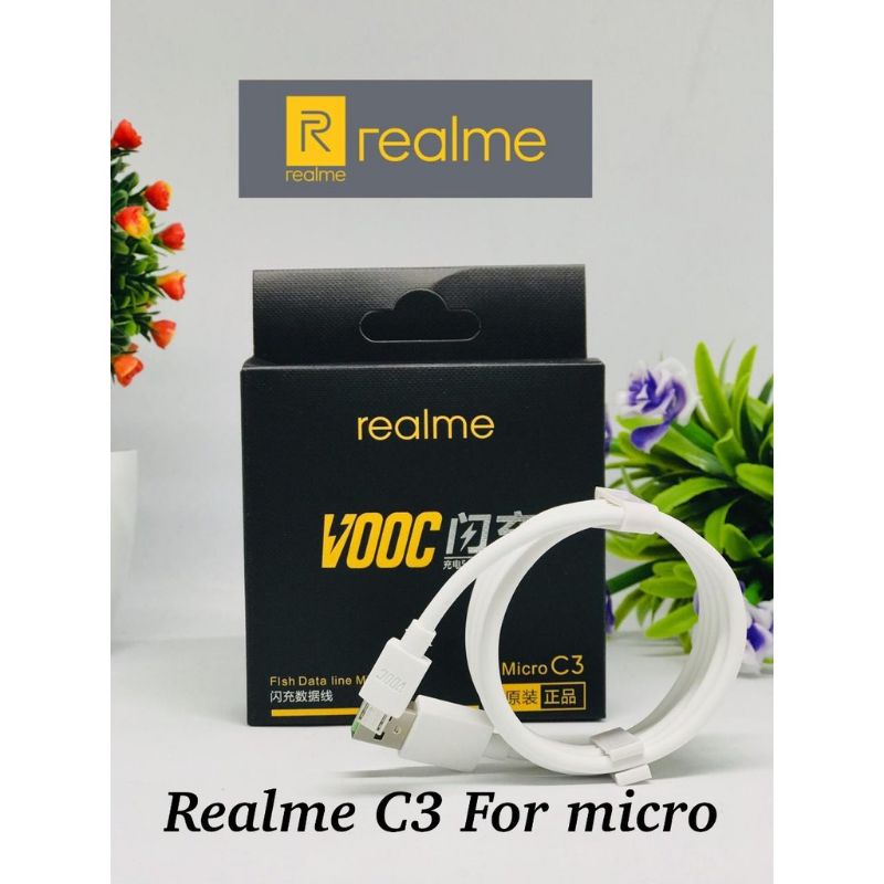 Jual Realme KABEL USB CHARGER DATA ORIGINAL VOOC 4A MICRO USB DAN TYPE ...