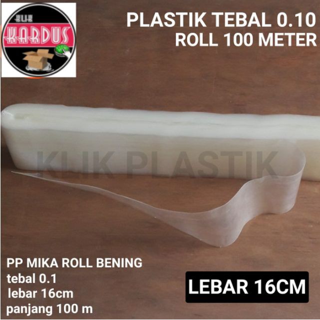 Jual PLASTIK TEBAL ROLL 100 M SIZE 16CM/PLASTIK ROLL/PLASTIK KILOAN ...