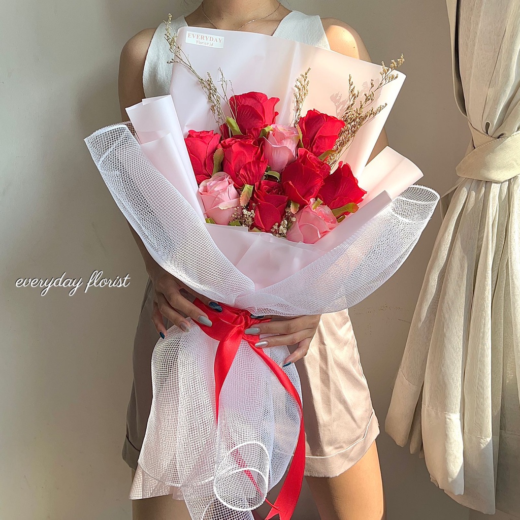 Jual READY Buket Bunga Artificial ROSE BESAR PREMIUM / Bucket Bunga ...