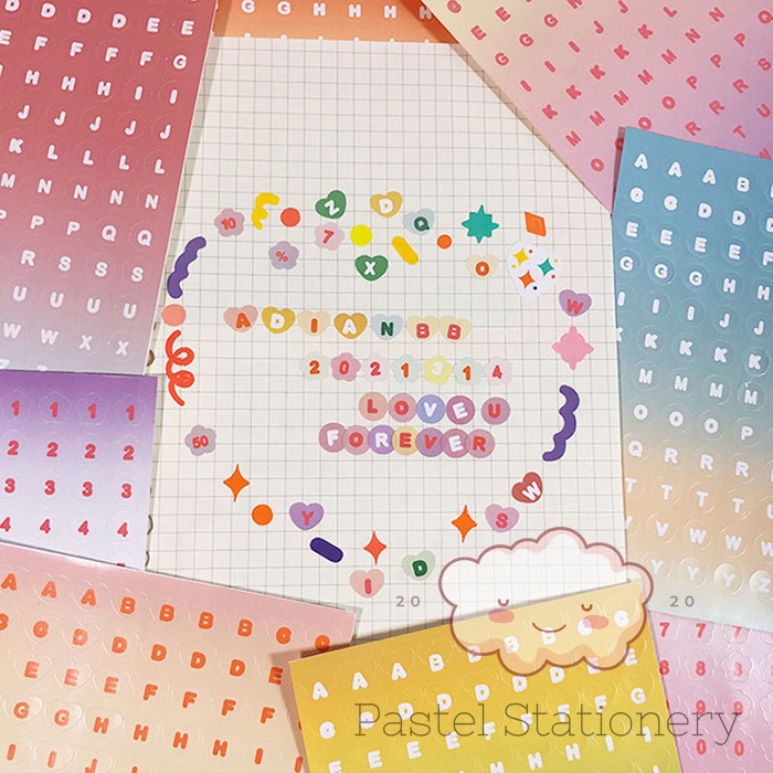 Jual Mini Letters Alphabet Diary Deco Stickers - Stiker Huruf Lucu ...
