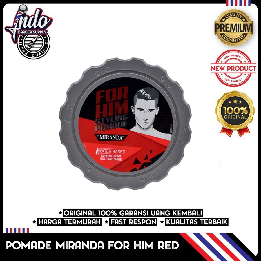 Jual Miranda Pomade For Him Styling Strong Hold And Shine 100 G Shopee Indonesia 3524