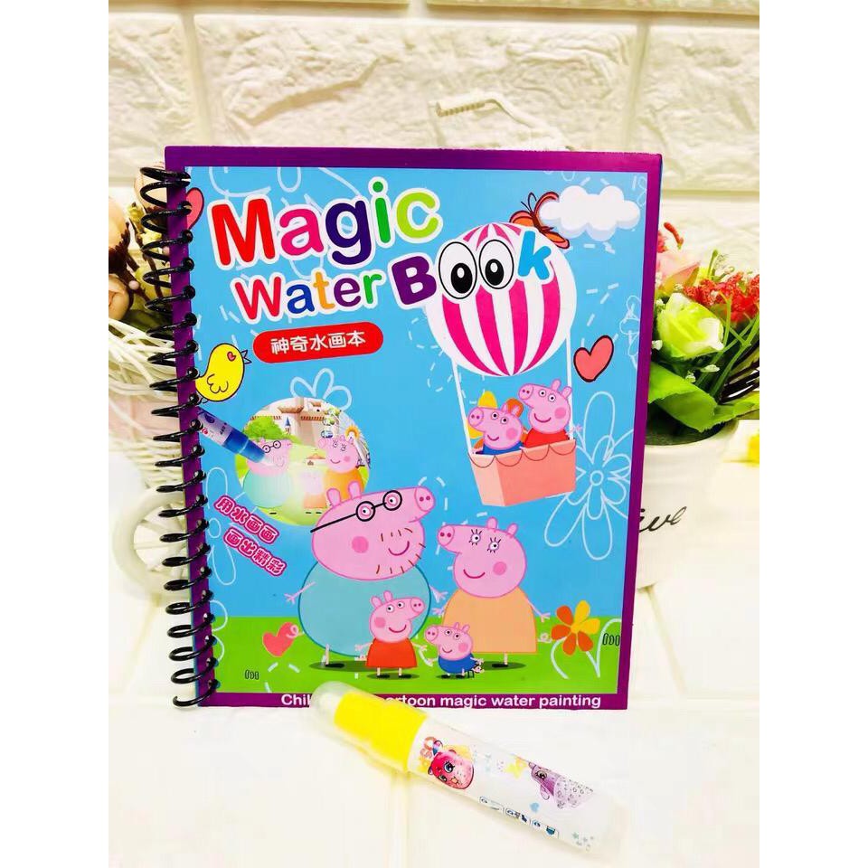 Herbruikbaar Waterverfboek - Water Doodle Speelgoed Met 12 Penselen,Leer Tekenset Tekentablet Voor Reis Autorit Vliegtuig En Restaurant