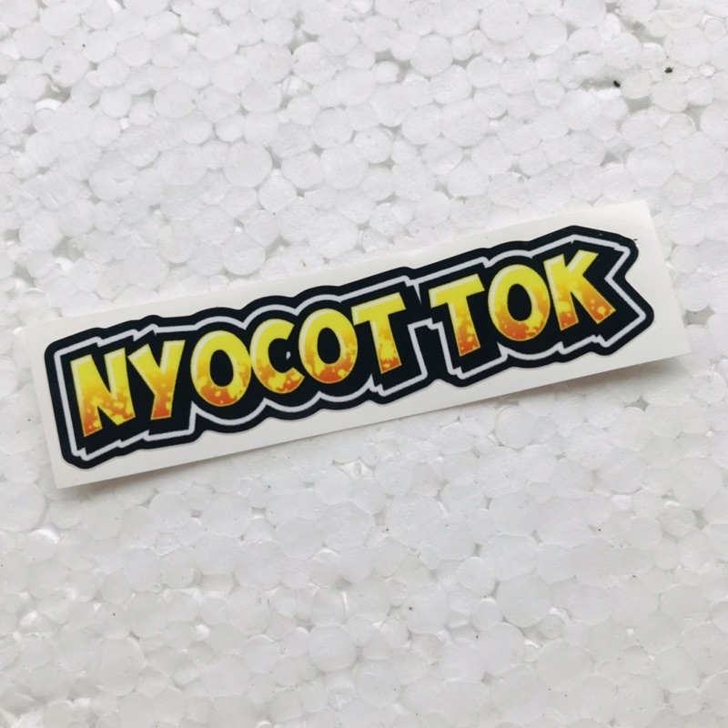 Jual Sticker Nyocot Tok Orajet Laminasi Glossy | Shopee Indonesia