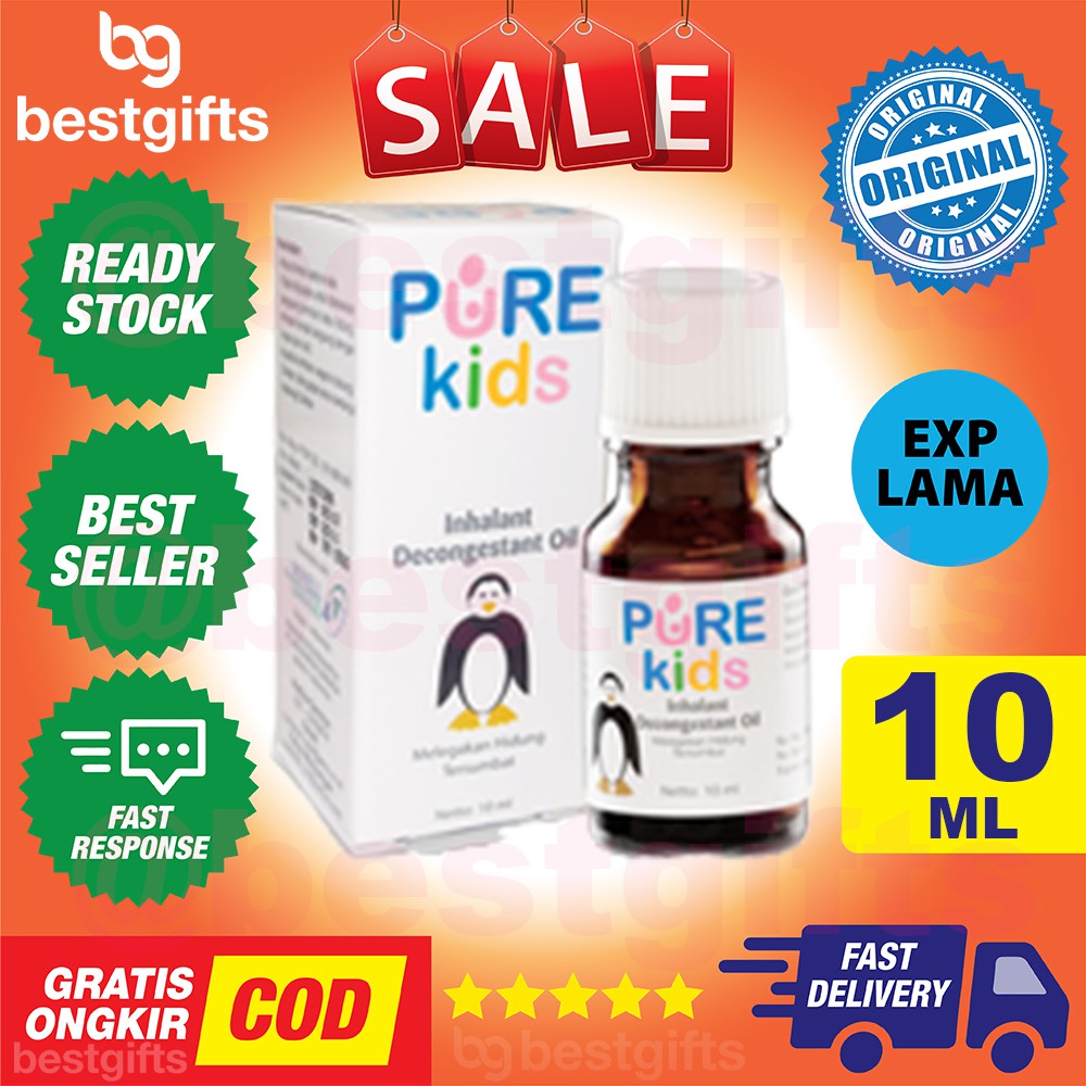Jual PURE KIDS BABY PUREKIDS PUREBABY INHALANT DECONGESTANT OIL OBAT ...