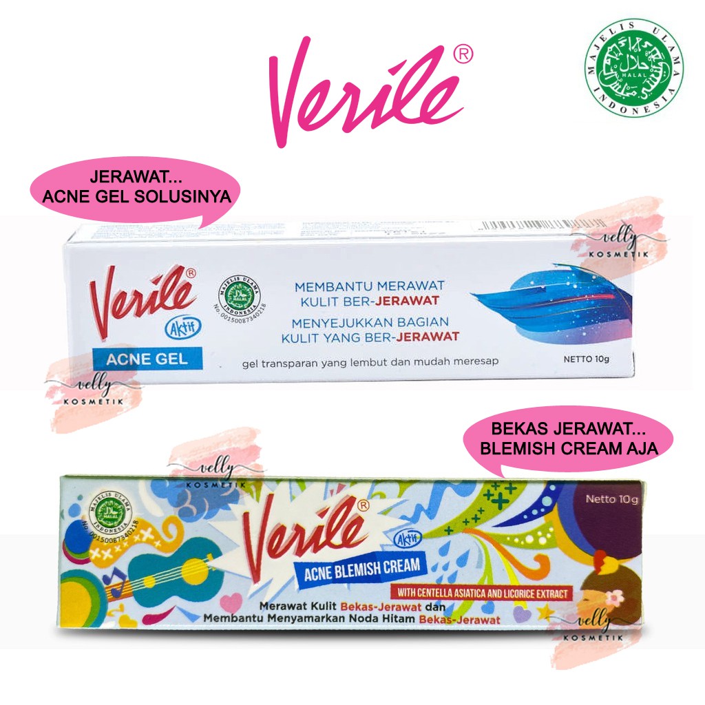 Jual Verile Acne Gel | Blemish Cream | Spot Gel | Obat Jerawat 10g