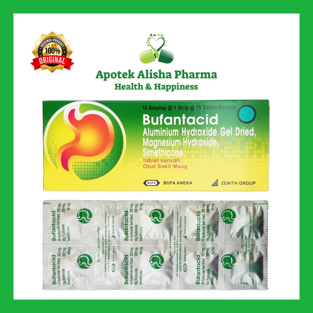 Jual Bufantacid Tablet (Strip 10tablet) - Bufantasid Antasida Tablet ...